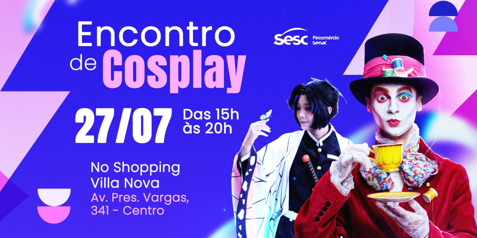 Sesc realiza concurso de cosplay no Villa Nova Shopping (Veja o regulamento)