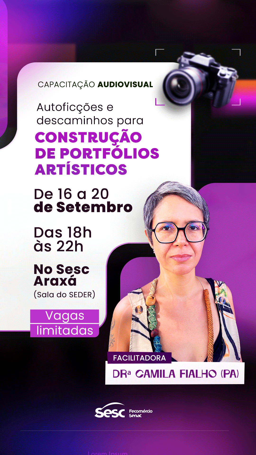 Oficina "Autoficções e descaminhos para construção de portfólios artísticos"